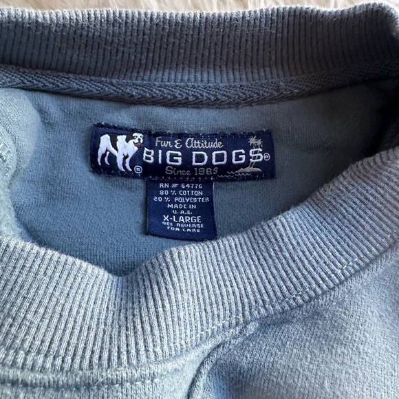 Men's Big Dog Blue Crewneck Sweater - Picture 4 of 4